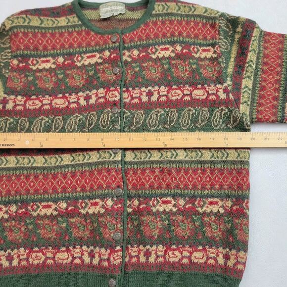 VTG Royal Robbins Wool Womens Cardigan Sweater Small Paisley Grandma Core - Picture 7 of 9